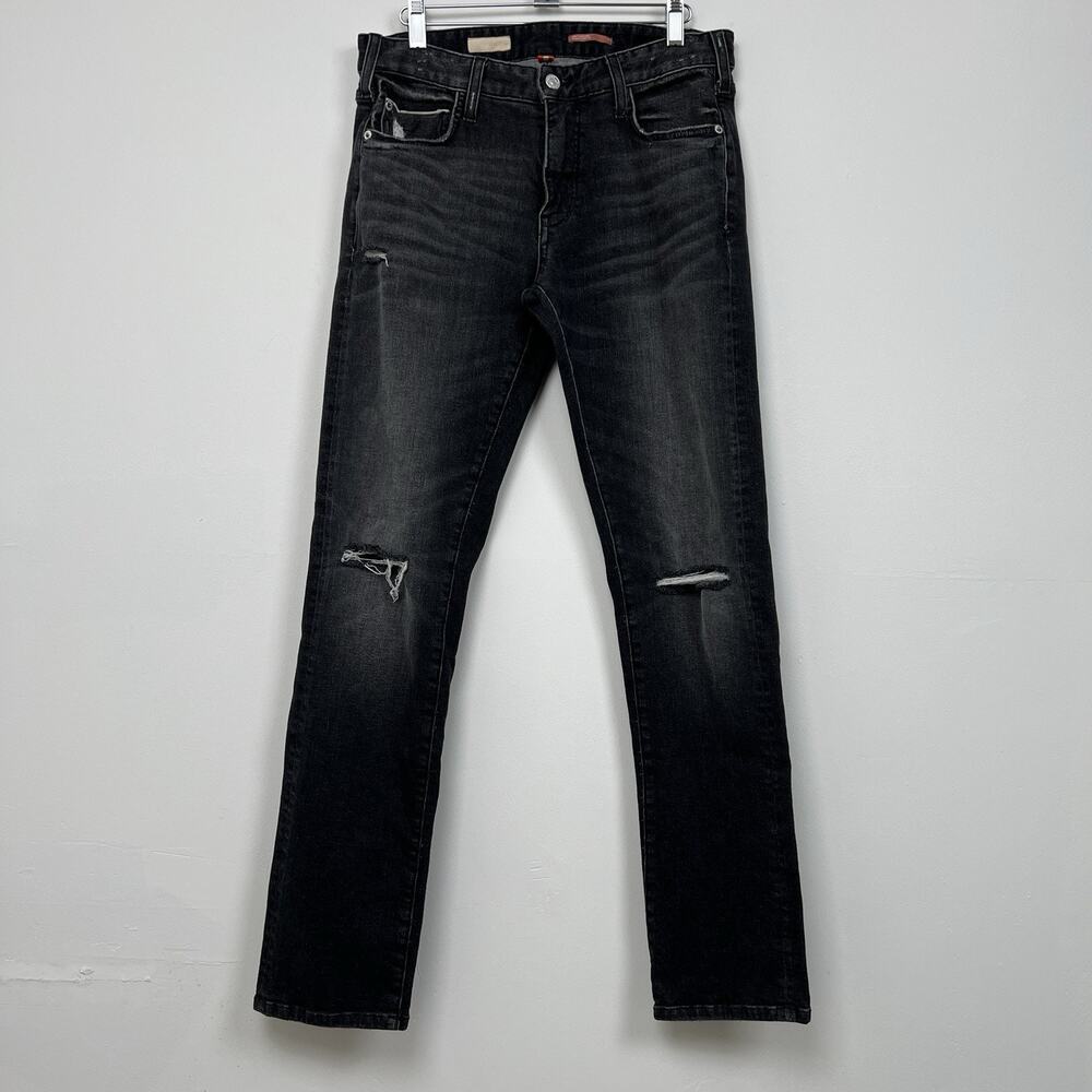 Pilcro Anthropologie Women's 27 Relaxed Straight Fit Jeans Distressed Mid Rise